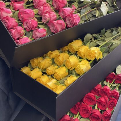 Classic Roses Rectangular Box